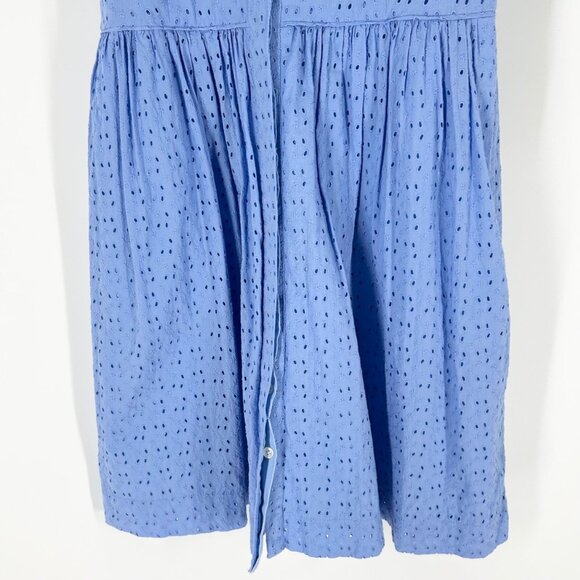 J. by J. Crew Eyelet Shirt Dress in Bright Perri Size 8 - Picture 8 of 11